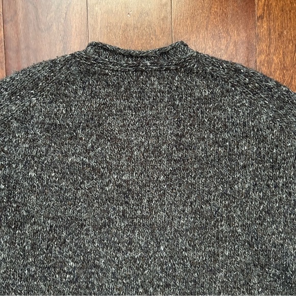 Vintage Men's French Connection Gray V-Neck Fisherman Wool Blend Sweater Size XL - Picture 10 of 14